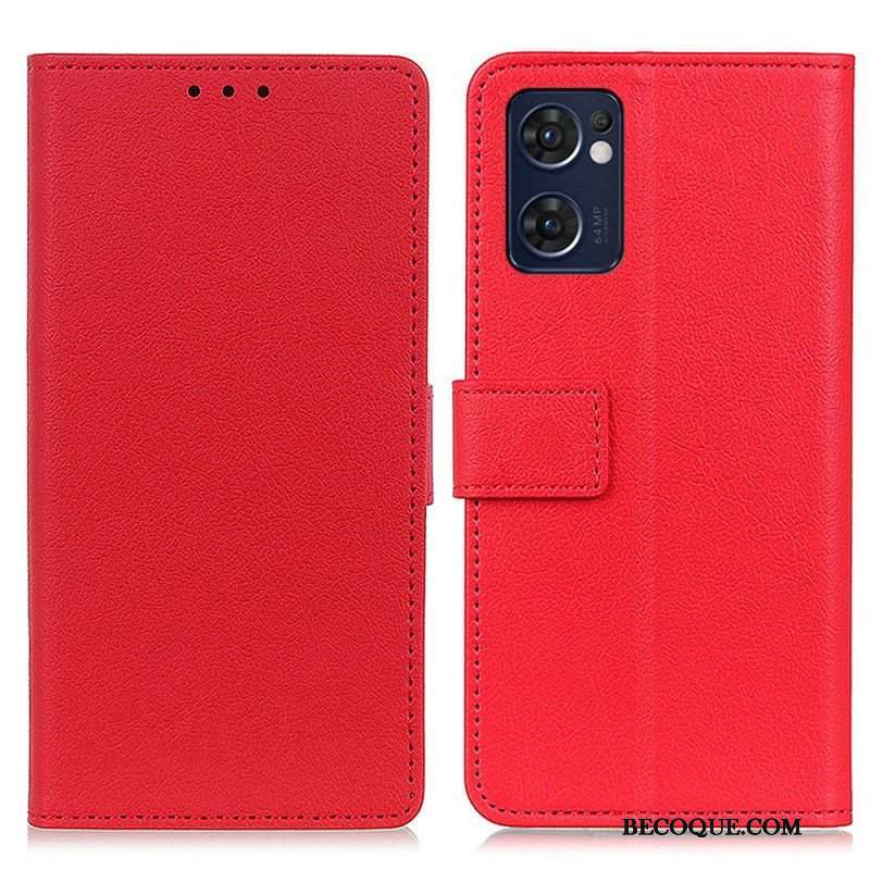 Etui Folio do Oppo Find X5 Lite Klasyczny Efekt Skóry