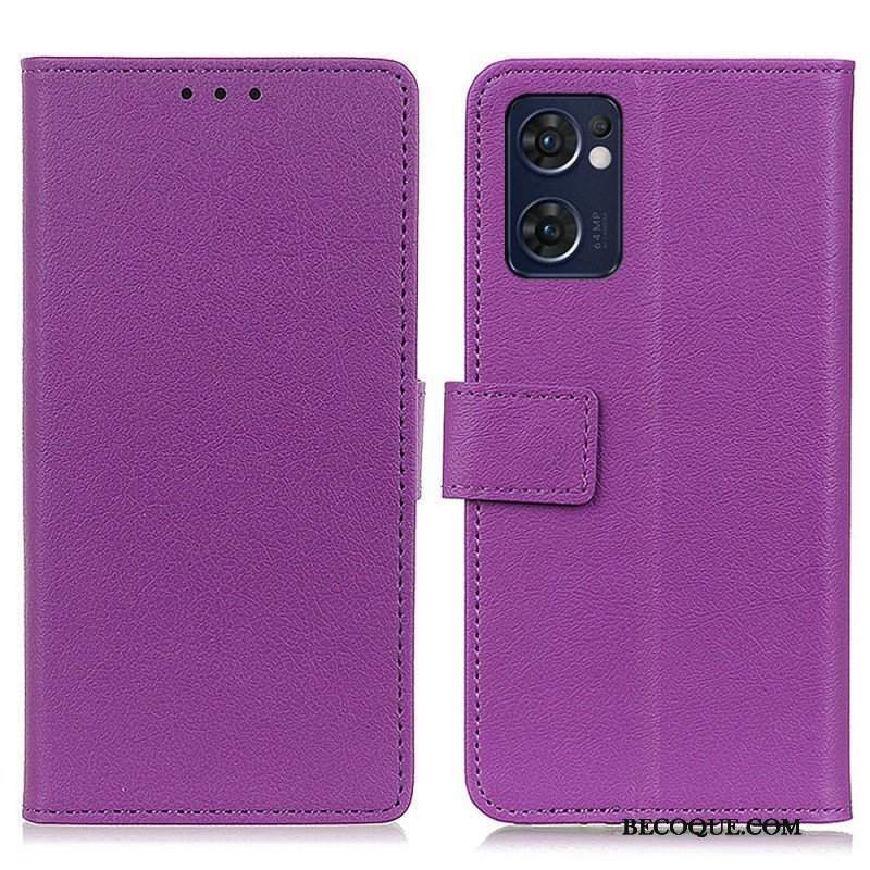 Etui Folio do Oppo Find X5 Lite Klasyczny Efekt Skóry