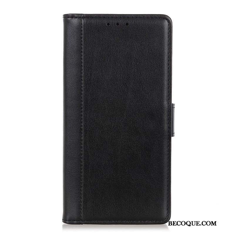 Etui Folio do Oppo Find X5 Lite Kolorowa Wersja Skóry Dwoinowej