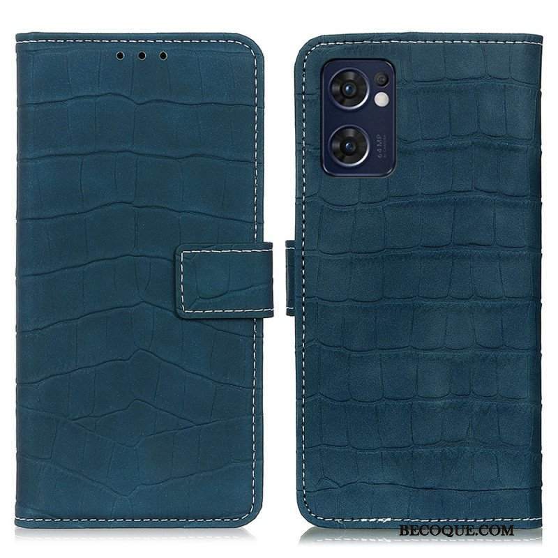 Etui Folio do Oppo Find X5 Lite Moc Krokodyla