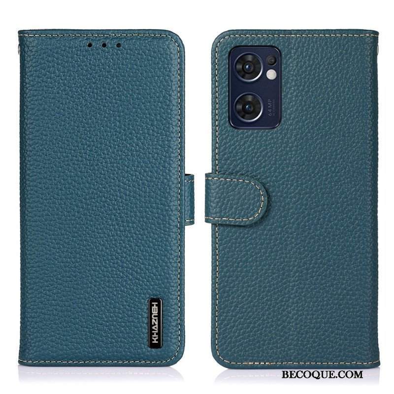 Etui Folio do Oppo Find X5 Lite Oryginalna Skóra Khazneh Litchi