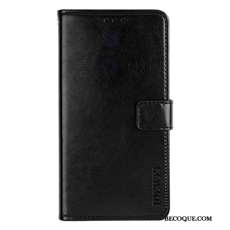 Etui Folio do Oppo Find X5 Lite Sztuczna Skóra Idewei W Stylu Vintage