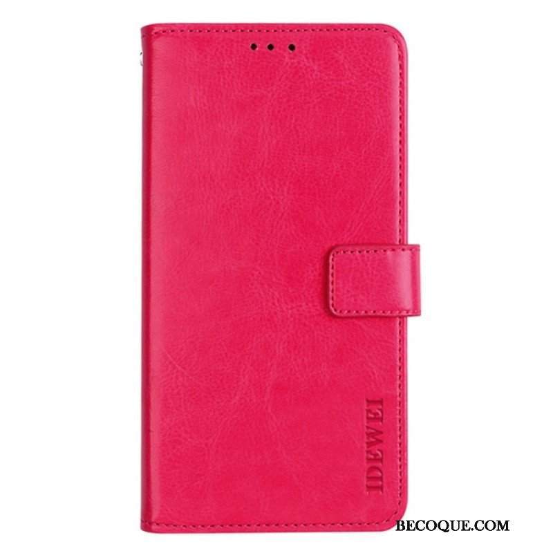 Etui Folio do Oppo Find X5 Lite Sztuczna Skóra Idewei W Stylu Vintage