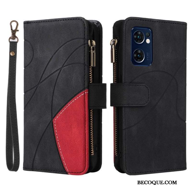 Etui Folio do Oppo Find X5 Lite Wielofunkcyjny Dwukolorowy