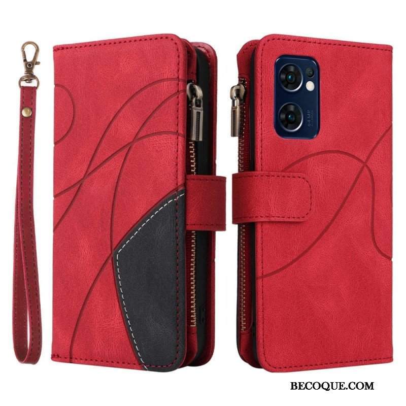 Etui Folio do Oppo Find X5 Lite Wielofunkcyjny Dwukolorowy