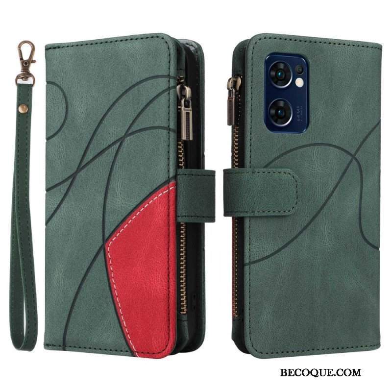 Etui Folio do Oppo Find X5 Lite Wielofunkcyjny Dwukolorowy