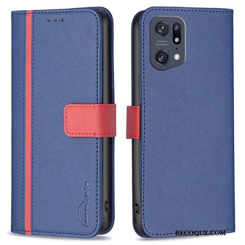 Etui Folio do Oppo Find X5 Pro Tetxuré Binfen Color Ze Sztucznej Skóry