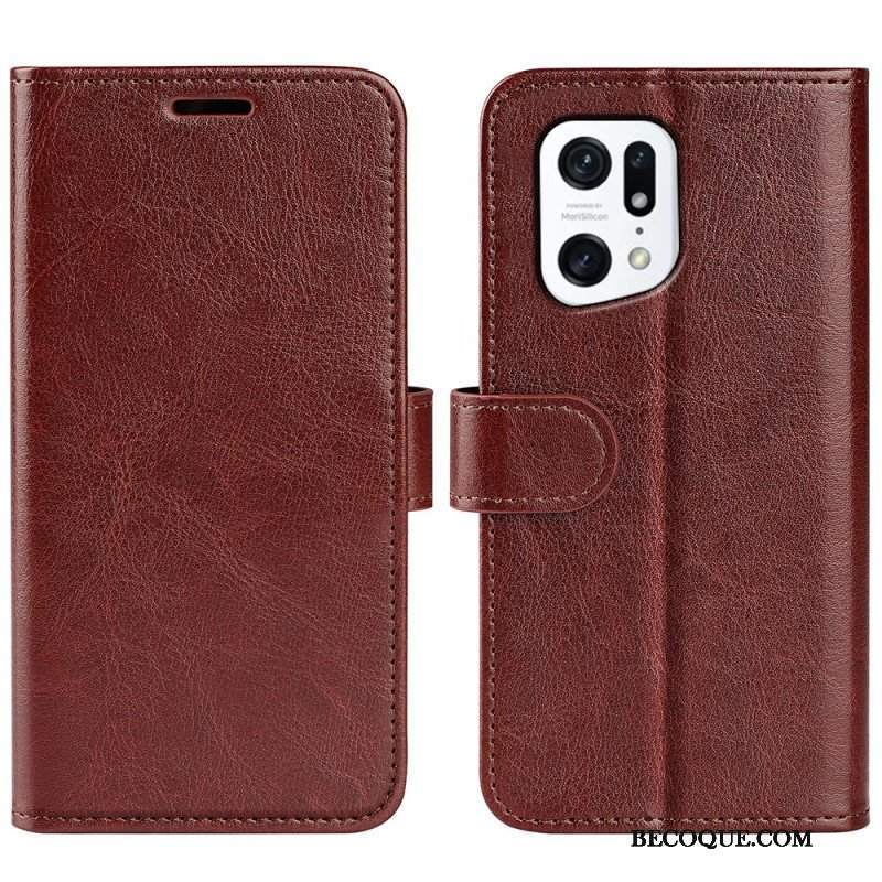 Etui Folio do Oppo Find X5 Ultra Sztuczna Skóra