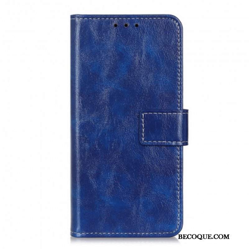 Etui Folio do Oppo Reno 6 5G Błyszczące I Odsłonięte Szwy