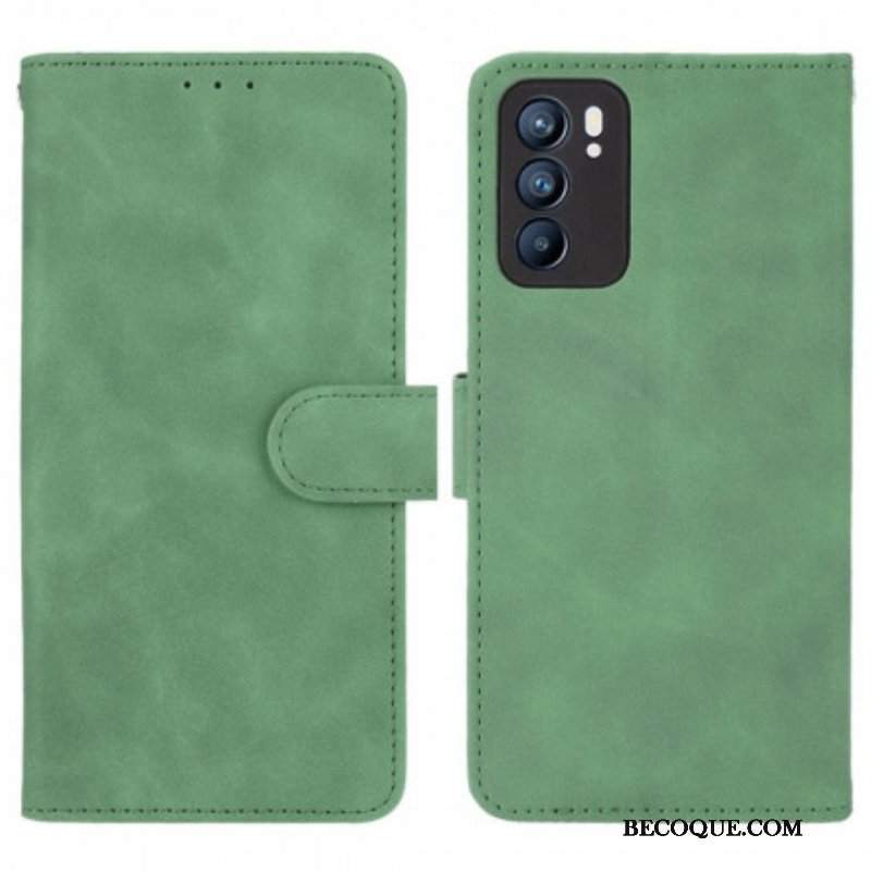 Etui Folio do Oppo Reno 6 5G Dotyk Skóry