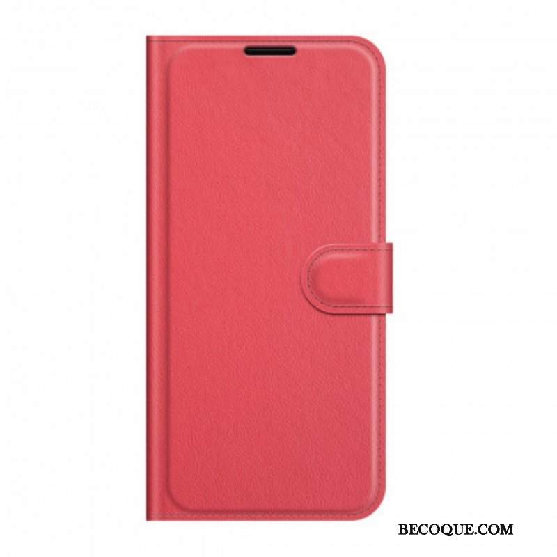 Etui Folio do Oppo Reno 6 5G Klasyczna Sztuczna Skóra Liczi