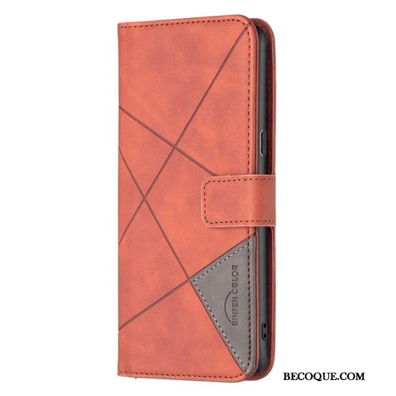 Etui Folio do Oppo Reno 7 Binfen Color Skórzana Stylizacja