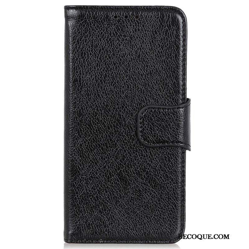 Etui Folio do Oppo Reno 7 Dwoina Skóry Nappa