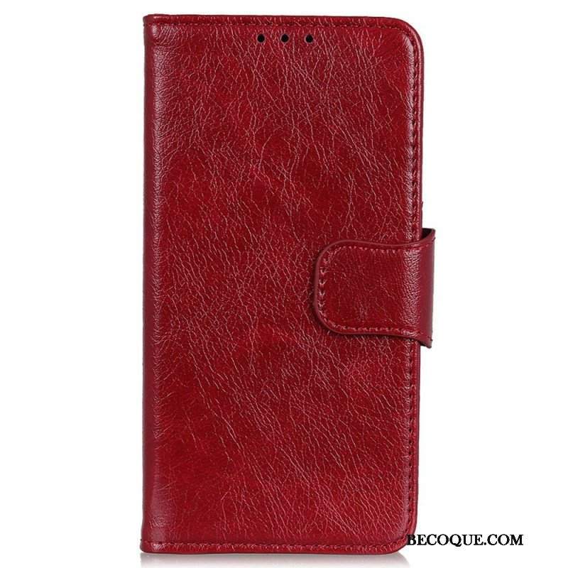 Etui Folio do Oppo Reno 7 Dwoina Skóry Nappa