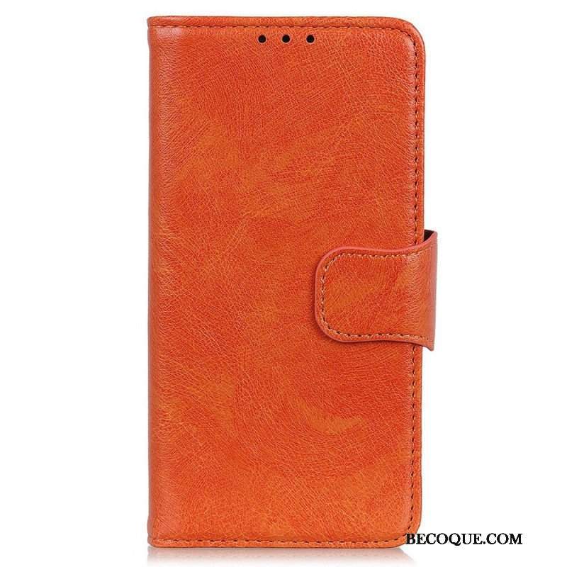 Etui Folio do Oppo Reno 7 Dwoina Skóry Nappa