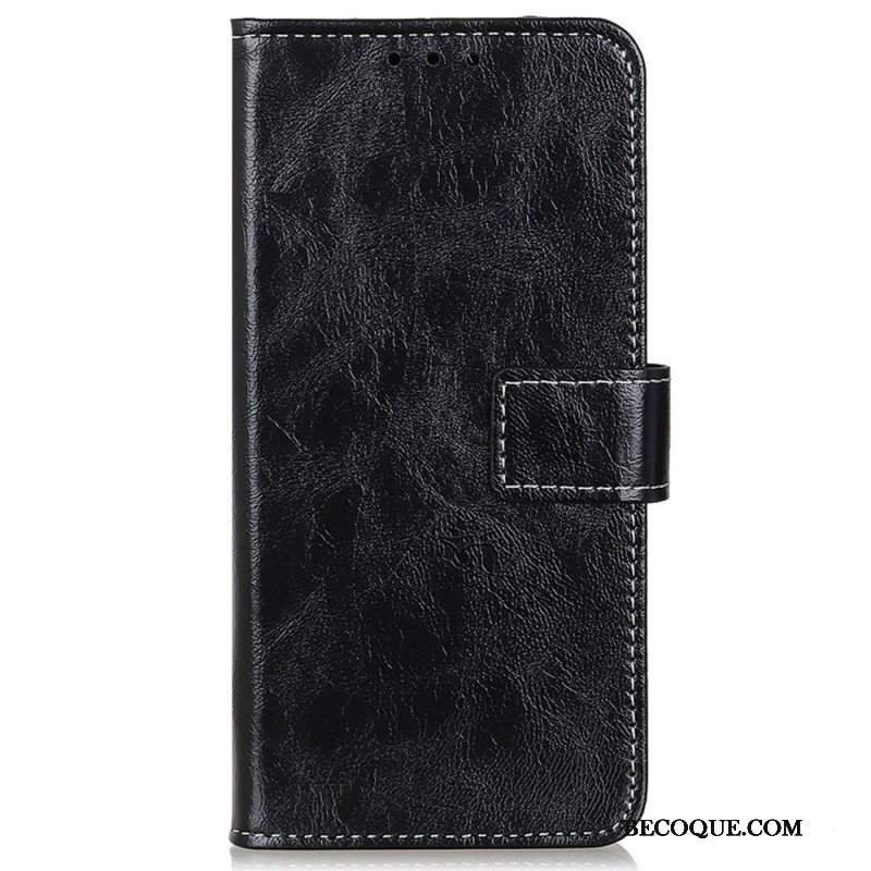 Etui Folio do Oppo Reno 7 Lakierowana Ze Szwami