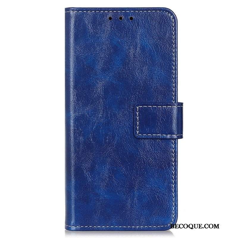 Etui Folio do Oppo Reno 7 Lakierowana Ze Szwami