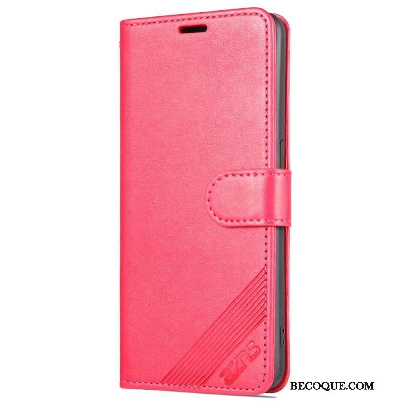 Etui Folio do Oppo Reno 8 Lite Stylizacja Skóry Azns