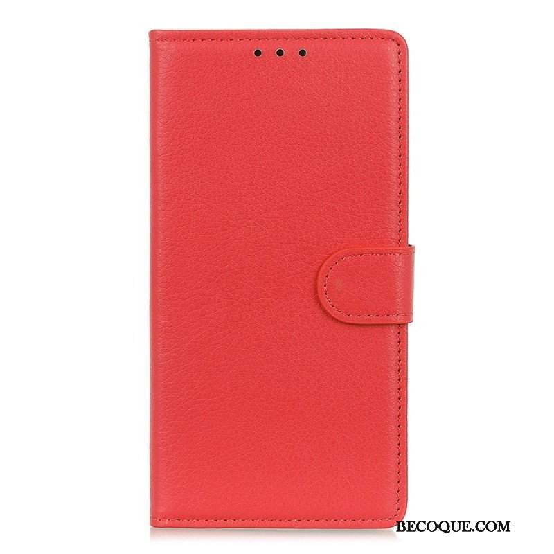 Etui Folio do Oppo Reno 8 Lite Tradycyjny Styl Skóry Liczi