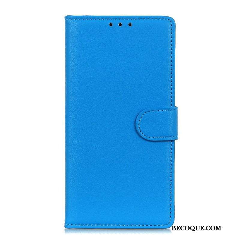 Etui Folio do Oppo Reno 8 Lite Tradycyjny Styl Skóry Liczi