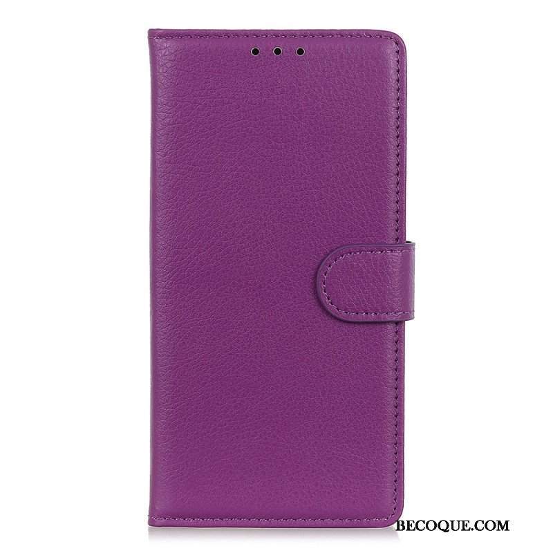 Etui Folio do Oppo Reno 8 Lite Tradycyjny Styl Skóry Liczi