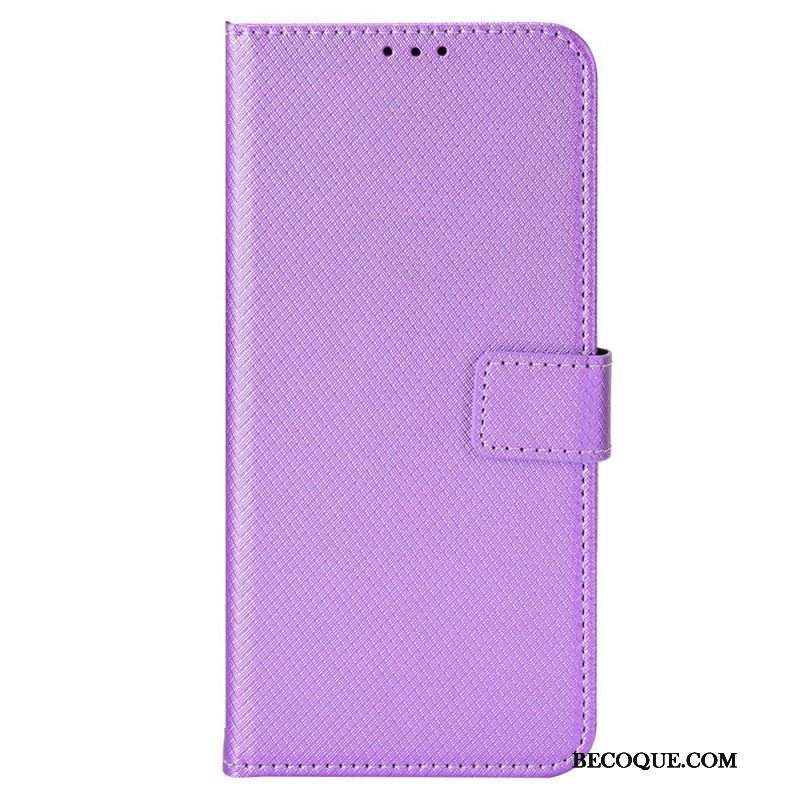 Etui Folio do Oppo Reno 8 z Łańcuch Stylowa Sztuczna Skóra Z Paskami