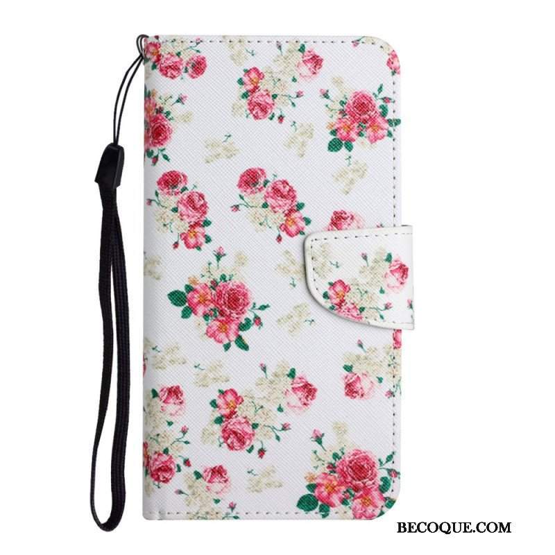 Etui Folio do Poco M4 Pro 5G Kwiaty Liberty Royal