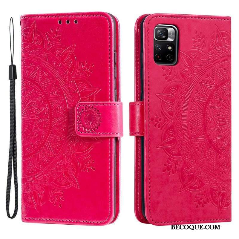 Etui Folio do Poco M4 Pro 5G Mandala Słońca