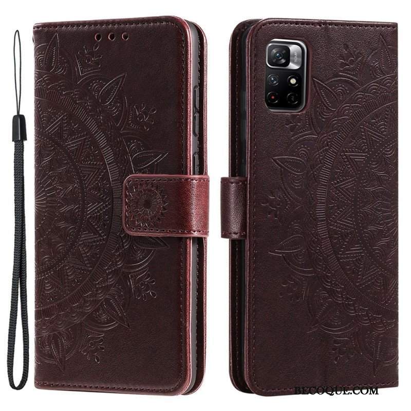 Etui Folio do Poco M4 Pro 5G Mandala Słońca