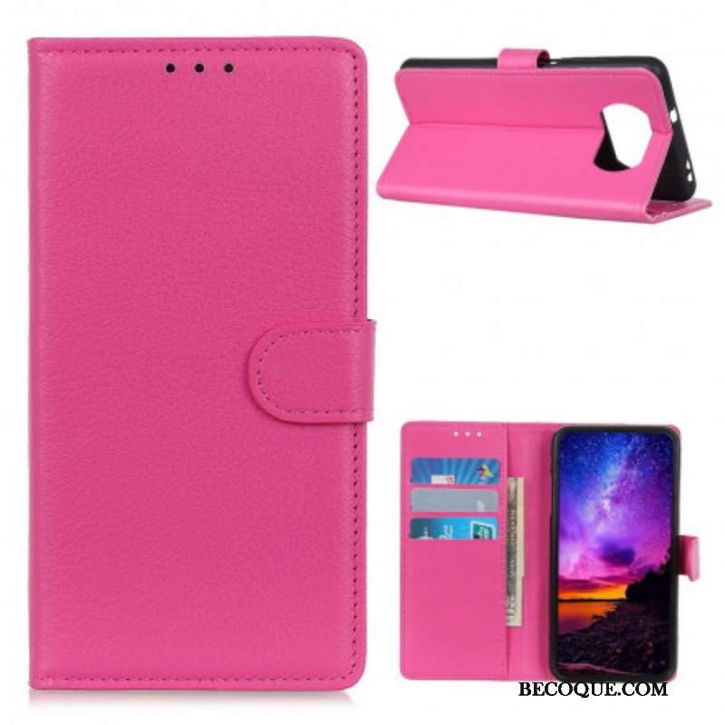 Etui Folio do Poco X3 / X3 Pro / X3 NFC Sztuczna Skóra Liczi