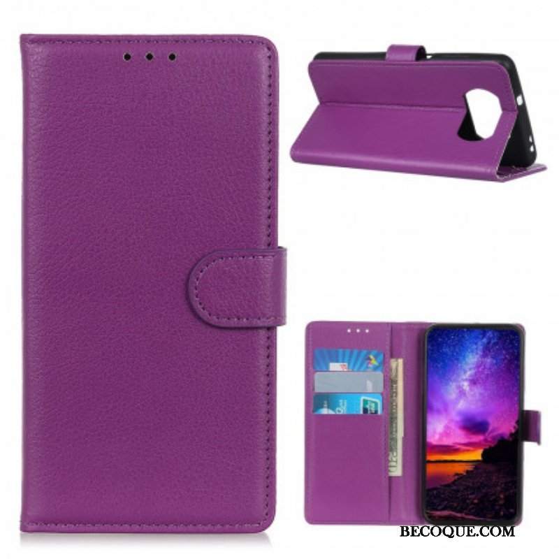 Etui Folio do Poco X3 / X3 Pro / X3 NFC Sztuczna Skóra Liczi