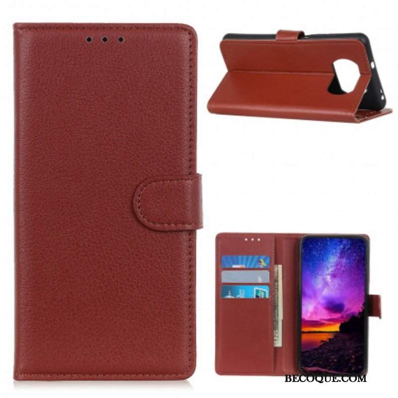 Etui Folio do Poco X3 / X3 Pro / X3 NFC Sztuczna Skóra Liczi