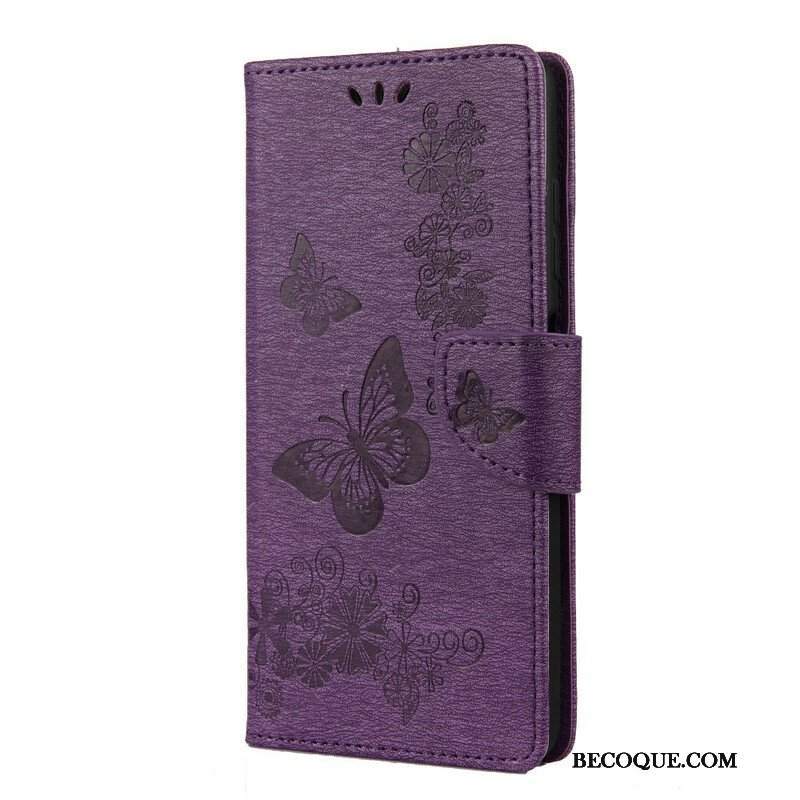 Etui Folio do Poco X3 / X3 Pro / X3 NFC Tylko Motyle Ze Smyczą