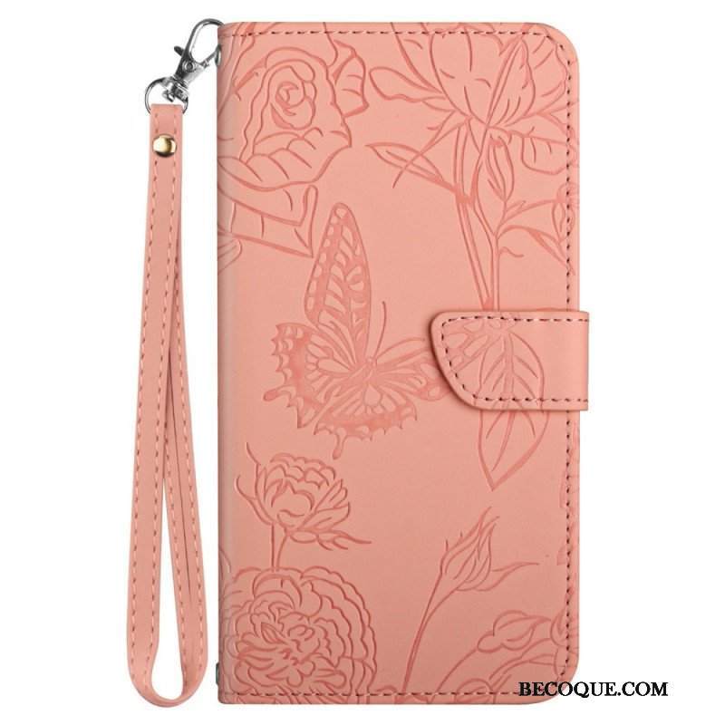 Etui Folio do Poco X4 GT Motyl Ze Smyczą