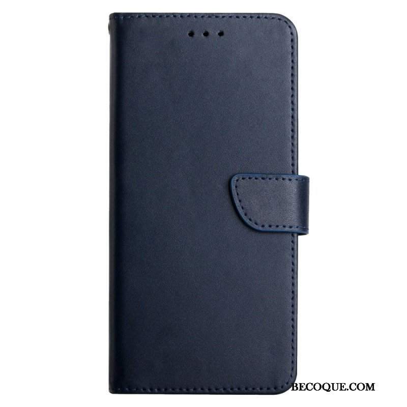 Etui Folio do Poco X5 5G Prawdziwa Skóra Nappa