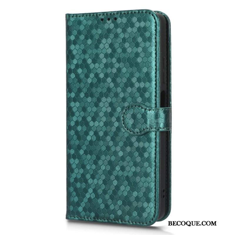 Etui Folio do Poco X5 5G z Łańcuch Wzór 3d Na Ramiączkach