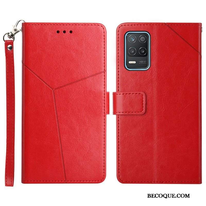 Etui Folio do Realme 8 5G Stylowa Skórzana Konstrukcja Geo Y