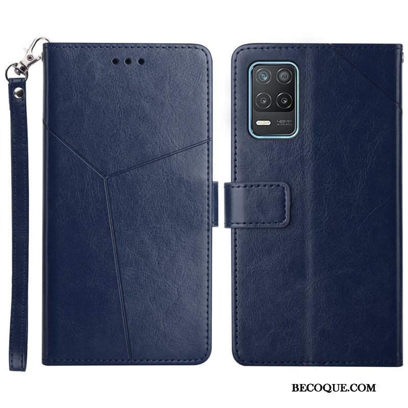 Etui Folio do Realme 8 5G Stylowa Skórzana Konstrukcja Geo Y