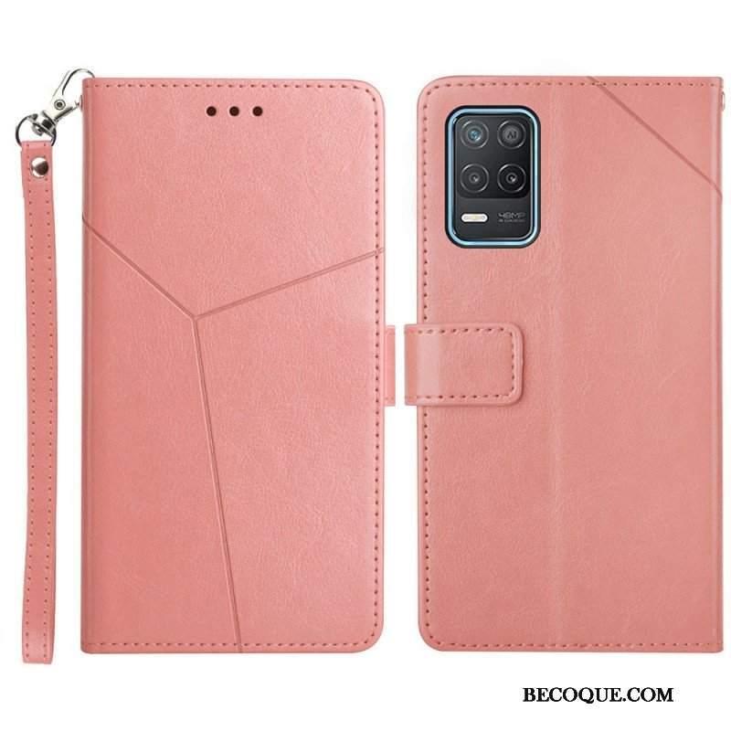 Etui Folio do Realme 8 5G Stylowa Skórzana Konstrukcja Geo Y