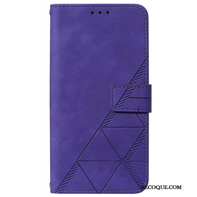 Etui Folio do Realme 9 Pro 5G Efekt Skóry Piramidy