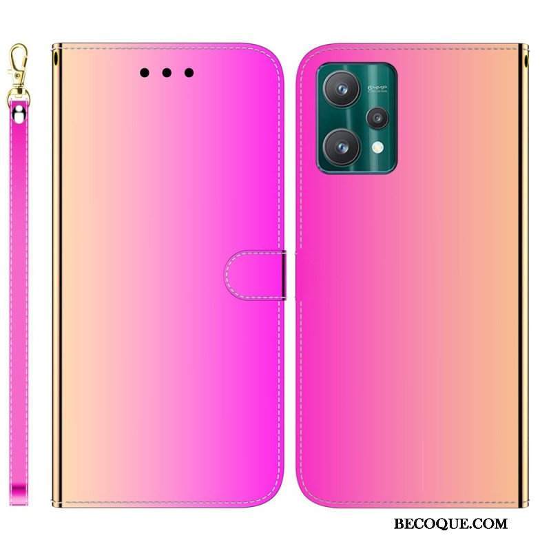 Etui Folio do Realme 9 Pro Plus Osłona Lusterka Ze Sztucznej Skóry