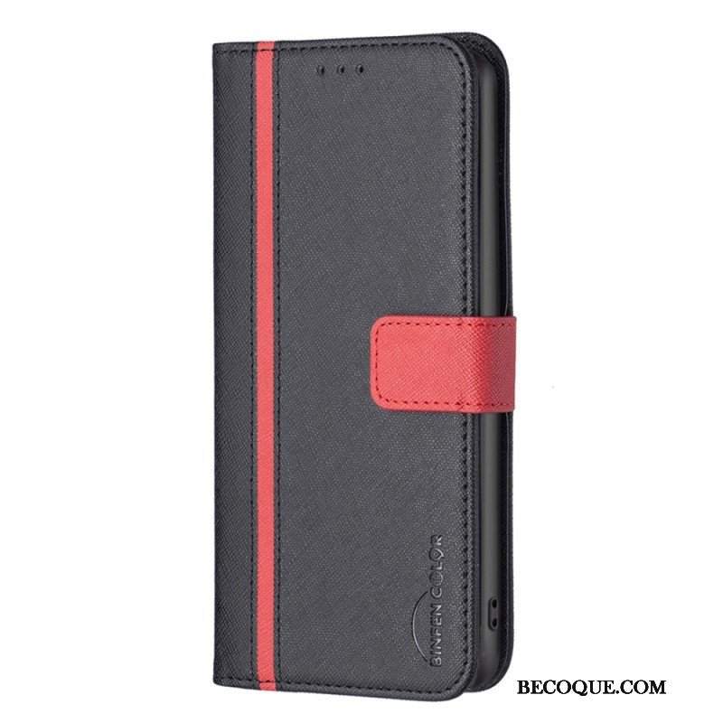 Etui Folio do Realme C35 Teksturowana Imitacja Skóry Binfen Kolor