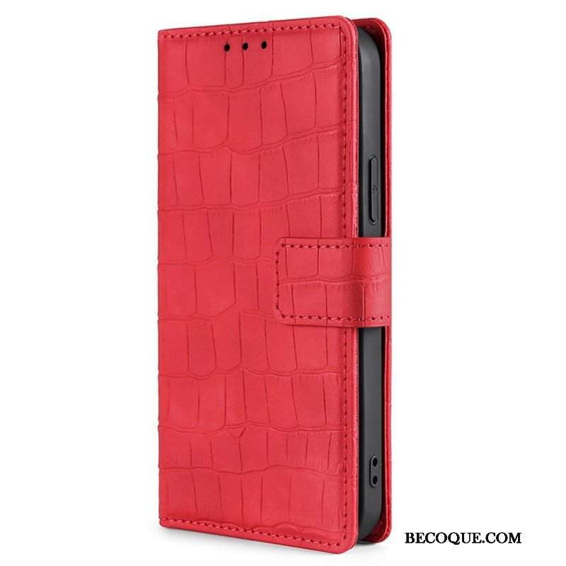 Etui Folio do Realme GT Neo 3 Krokodyl Tekstura