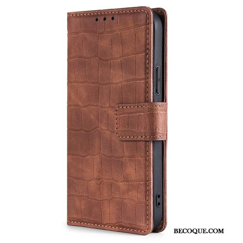 Etui Folio do Realme GT Neo 3 Krokodyl Tekstura