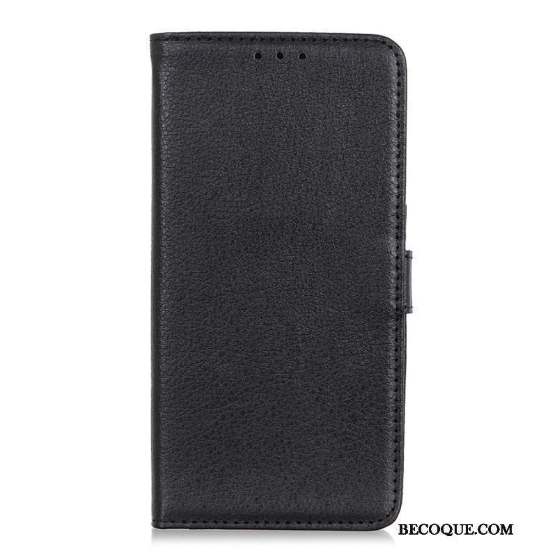 Etui Folio do Samsung Galaxy A13 5G / A04s Wysokiej Jakości Sztuczna Skóra Liczi