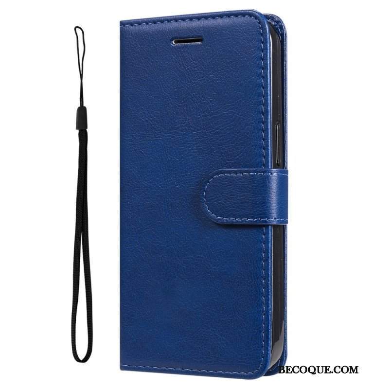 Etui Folio do Samsung Galaxy A13 5G / A04s z Łańcuch Solid Color Series Strappy