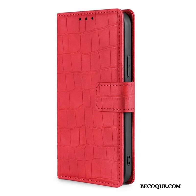 Etui Folio do Samsung Galaxy A13 Efekt Skóry Krokodyla