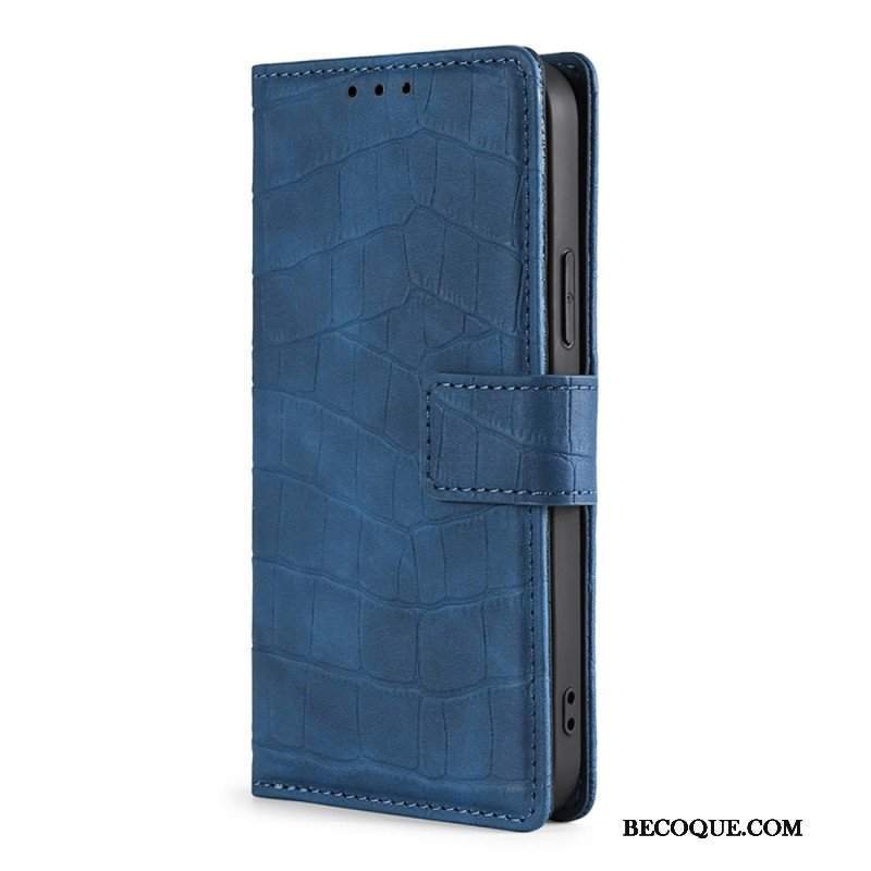 Etui Folio do Samsung Galaxy A13 Efekt Skóry Krokodyla