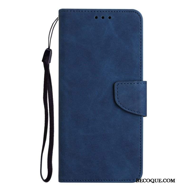 Etui Folio do Samsung Galaxy A13 z Łańcuch Styl Vintage Z Paskami