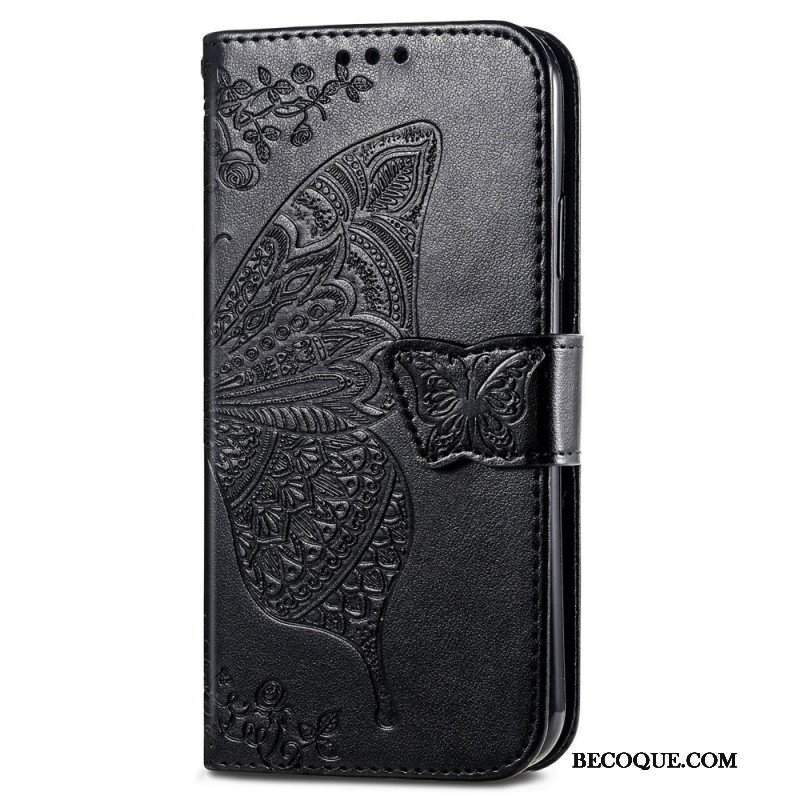 Etui Folio do Samsung Galaxy A14 / A14 5G Barokowy Motyl